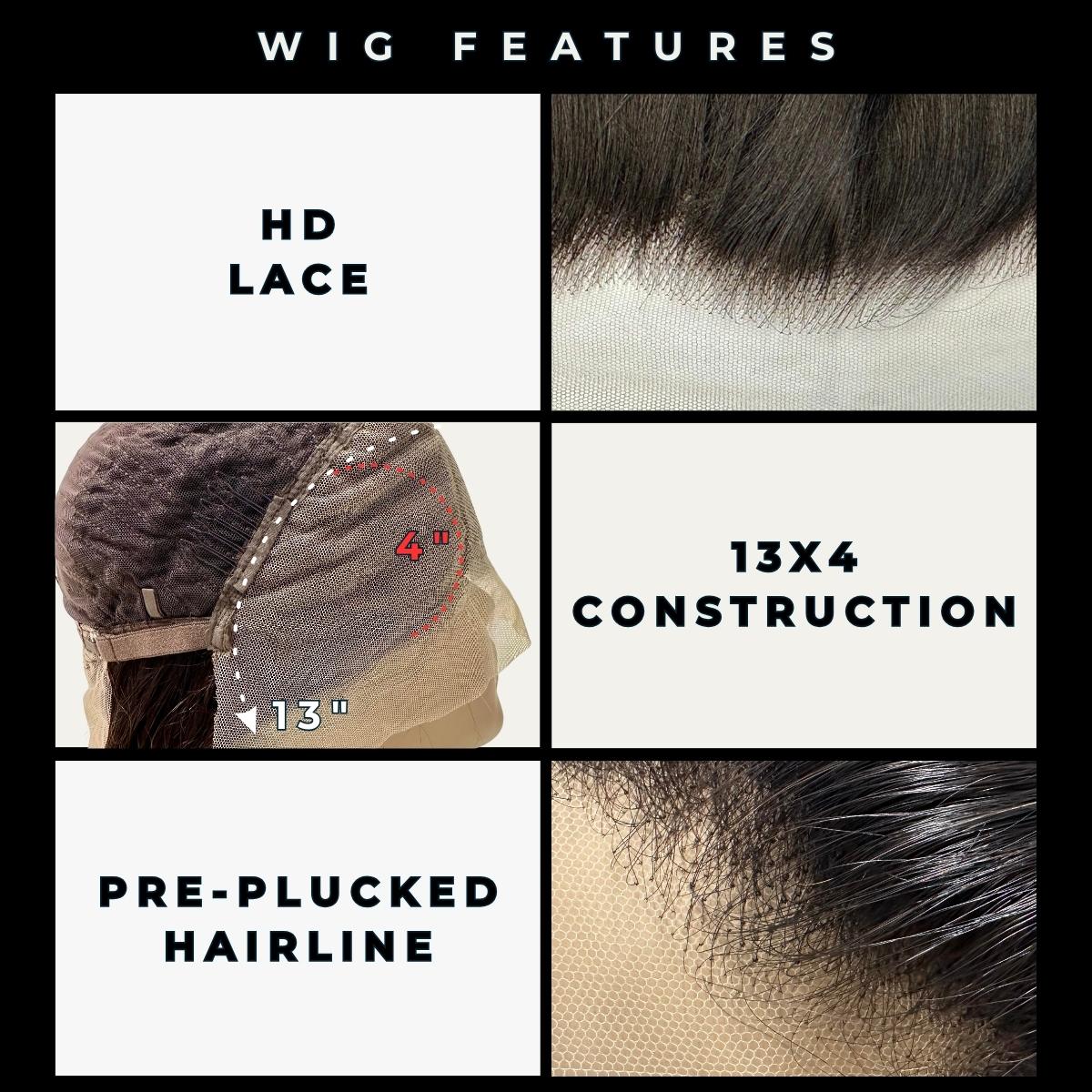 Straight 13x4 HD Lace Front Human Hair Wig by Private Label
