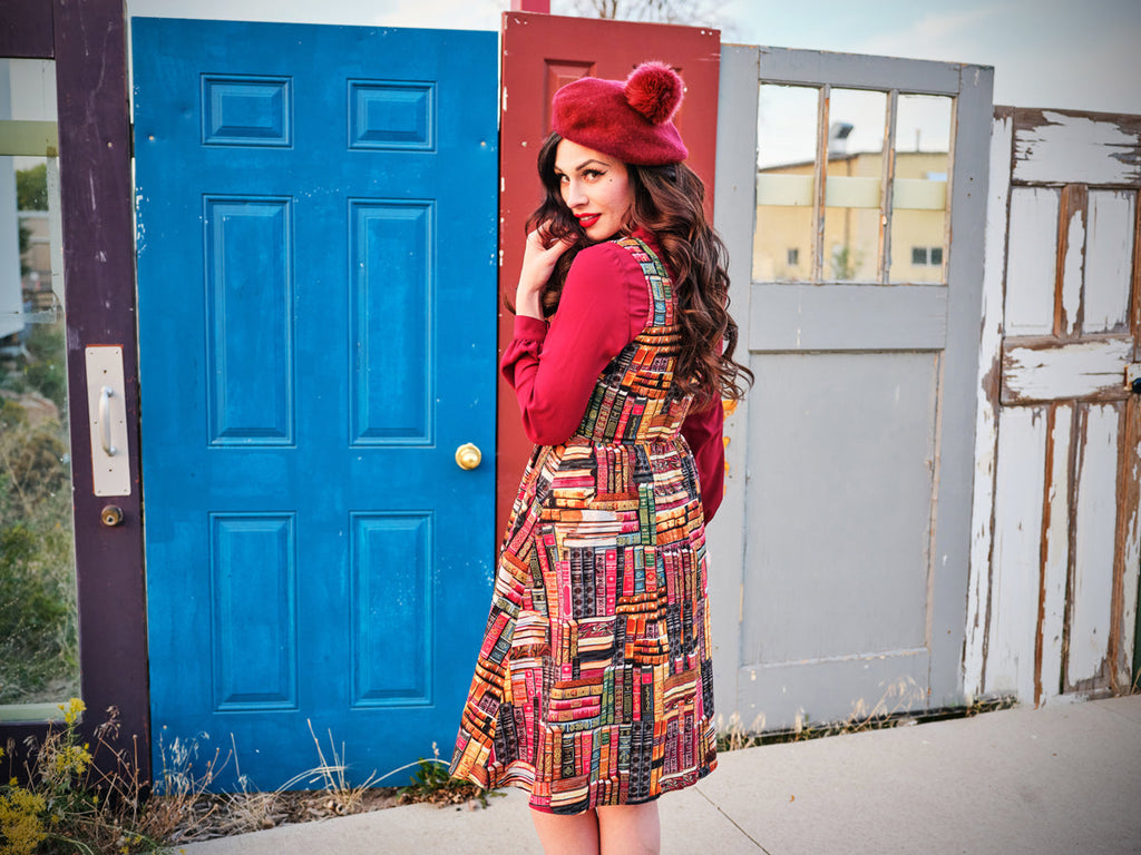 Don't Judge a Book by its Cover Fit & Flare Dress by Retrolicious