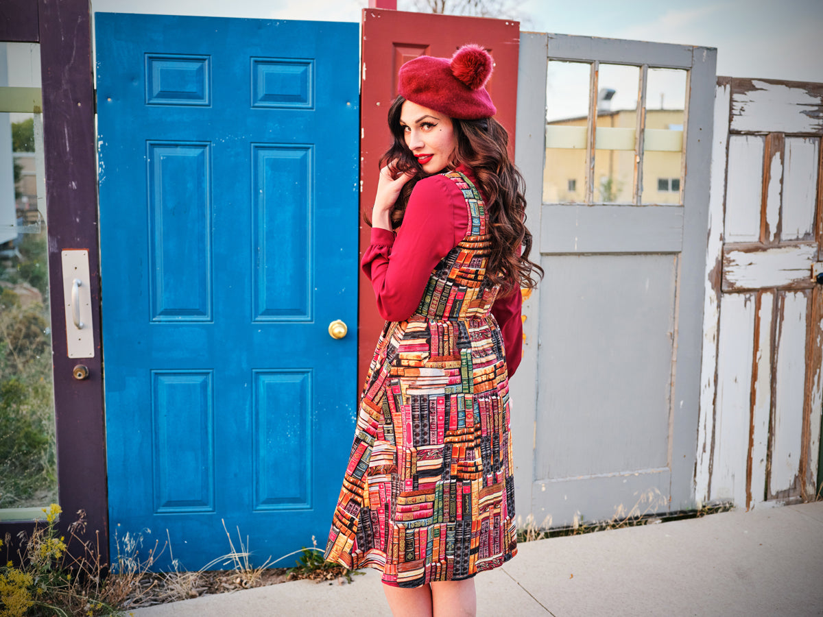 Don't Judge a Book by its Cover Fit & Flare Dress by Retrolicious