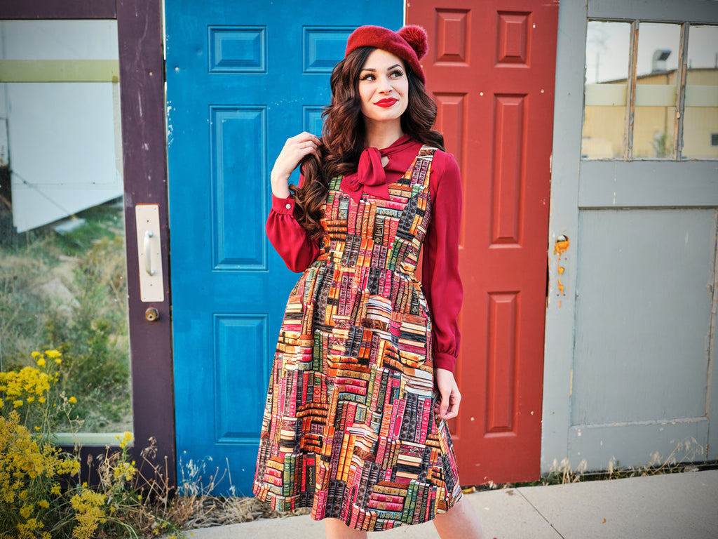 Don't Judge a Book by its Cover Fit & Flare Dress by Retrolicious