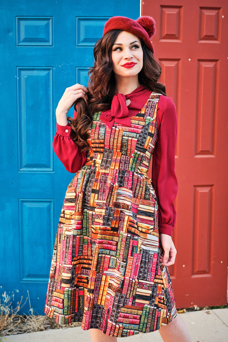 Don't Judge a Book by its Cover Fit & Flare Dress by Retrolicious