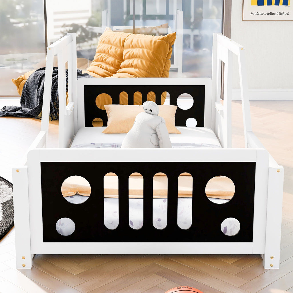 Classic Car Shaped Platform Bed With Wheels by Unique Piece Furniture