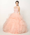 Juliet 1420 Crystal Beading Layered Tulle Skirt Quinceanera Dress by DiscountDressShop
