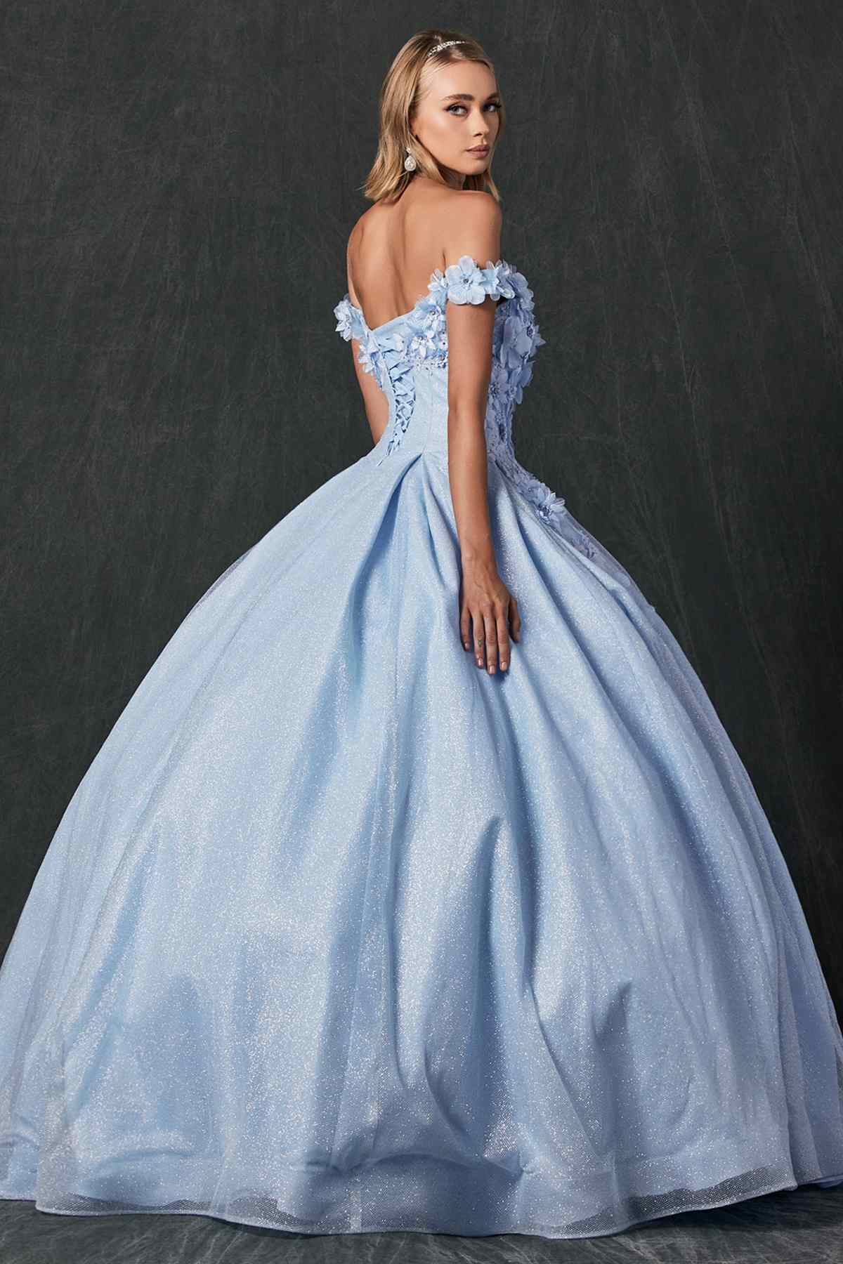 Juliet 1433 Dress Quinceanera Ball Gown 3D Floral Embroidered by DiscountDressShop