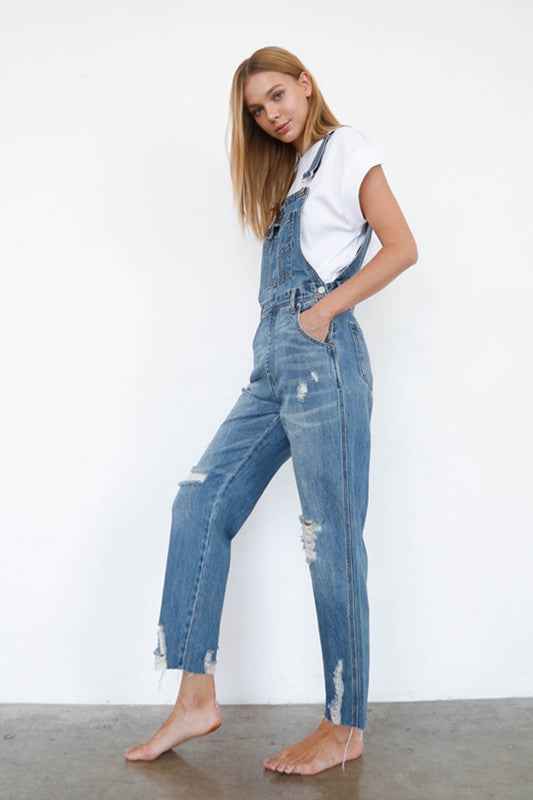 SLIM STRAIGHT OVERALLS by Wild and Free Boutique