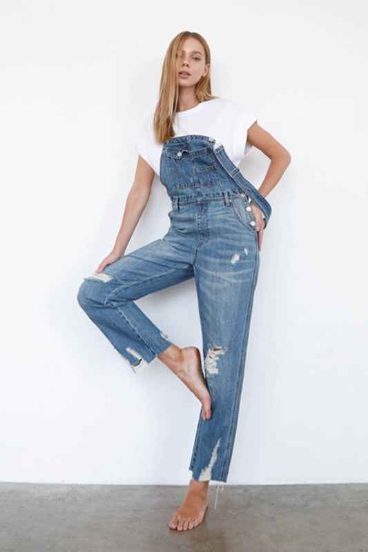 SLIM STRAIGHT OVERALLS by Wild and Free Boutique