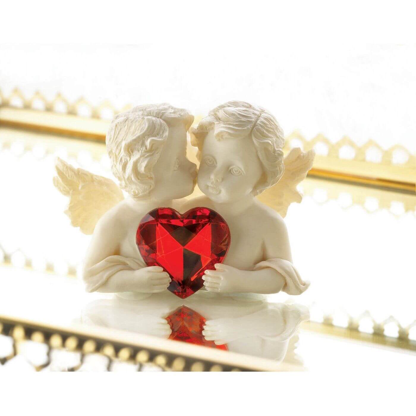 Two in Love Cherub Angels Figurine by FairyGlen Store
