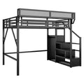 Loft Bed With Storage Shelves, Wardrobe by Unique Piece Furniture