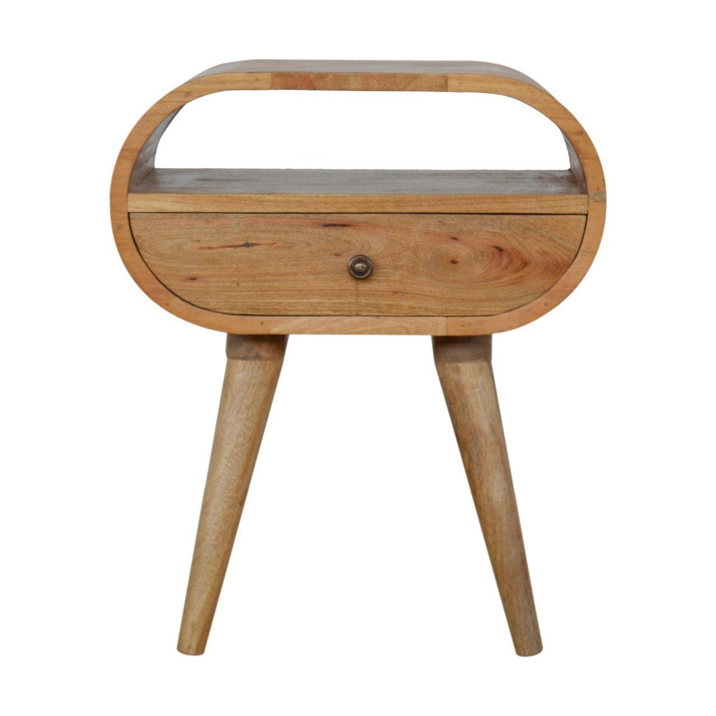 Circular Open Bedside Nightstand by Unique Piece Furniture