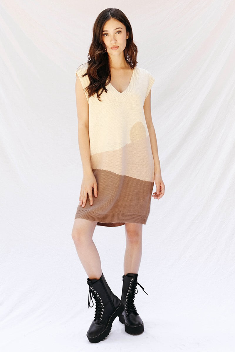Sunset sweater dress by Miss Sparkling