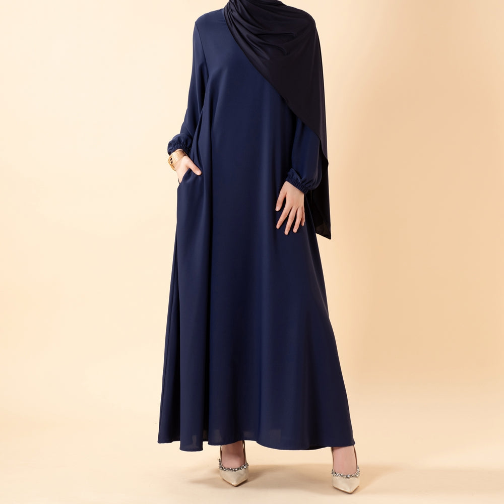 Essential Premium Versatile Pockets Umbrella Cut Abaya (MA113) by Mariam's Collection