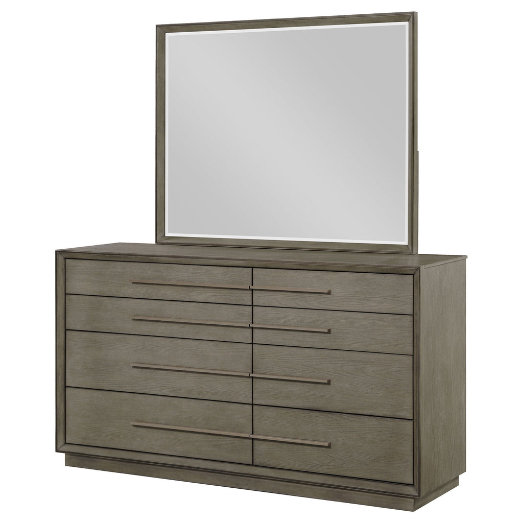 Durango 8-drawer Dresser and Mirror Taupe Oak by Unique Piece Furniture
