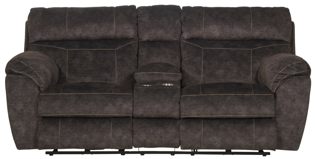 Sedona - Power Headrest Lay Flat Reclining Console Loveseat With Storage & Cupholders by Unique Piece Furniture