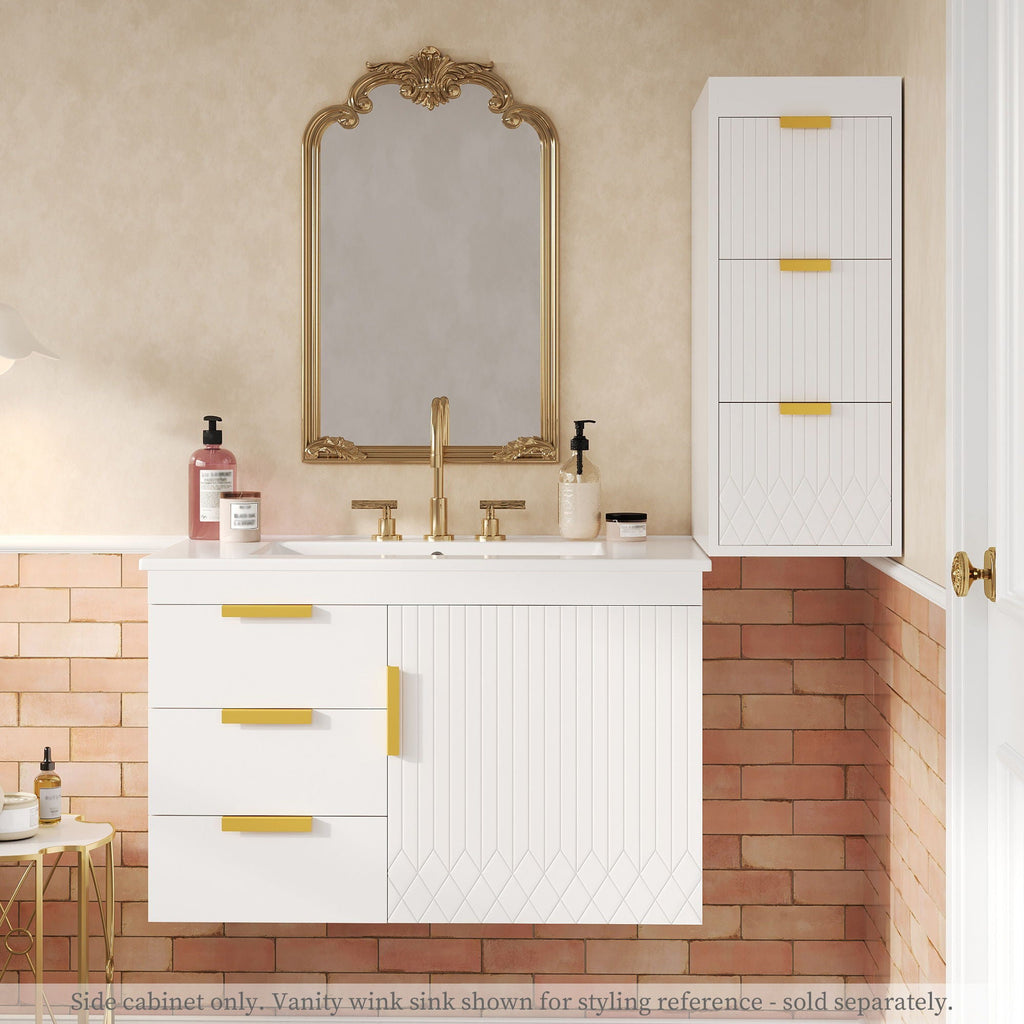 Modern Wall Mounted Floating Cabinet With Drawers For Bathroom by Unique Piece Furniture