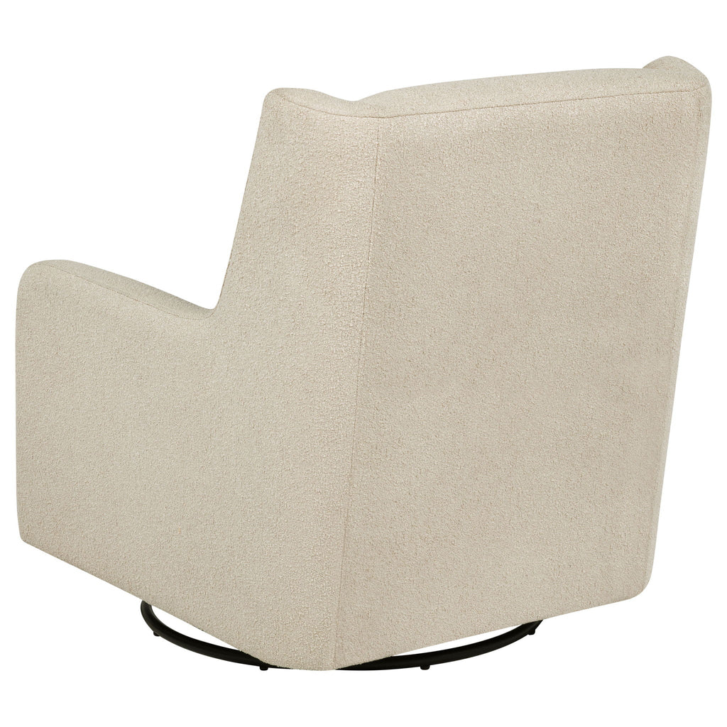 Serra Boucle Upholstered Swivel Glider Sandy Beige by Unique Piece Furniture