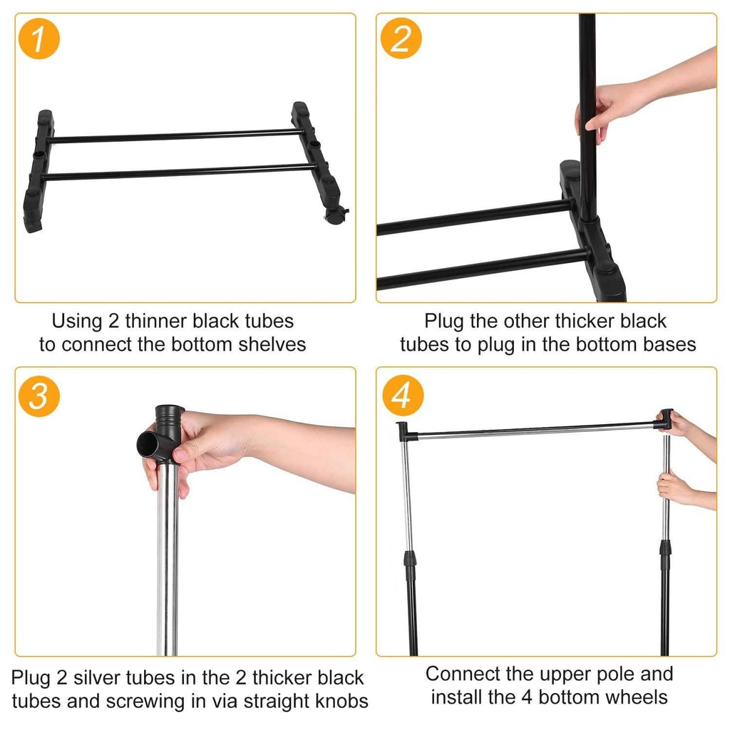 15 kg./33 lbs. Height Adjustable Garment Racks by DailySale