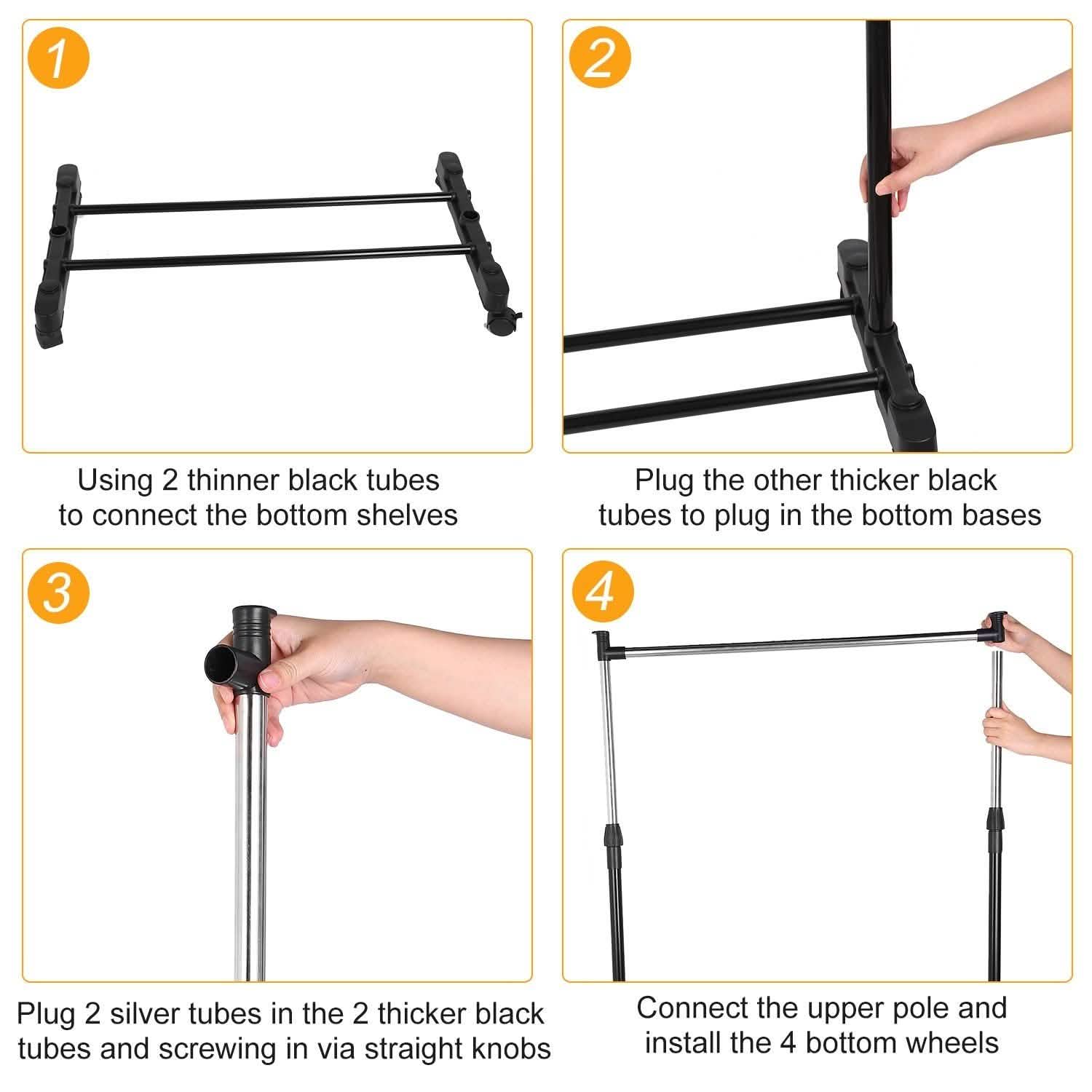 15 kg./33 lbs. Height Adjustable Garment Racks by DailySale