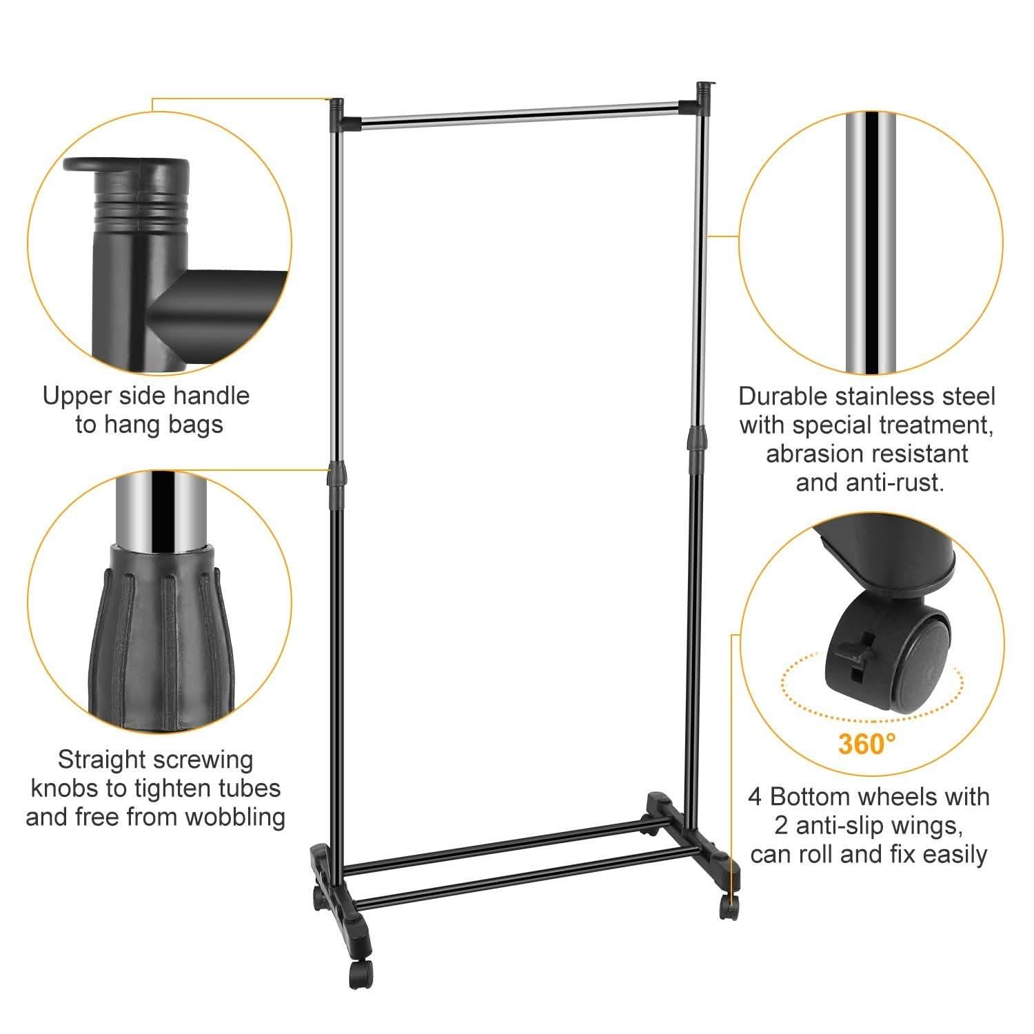 15 kg./33 lbs. Height Adjustable Garment Racks by DailySale