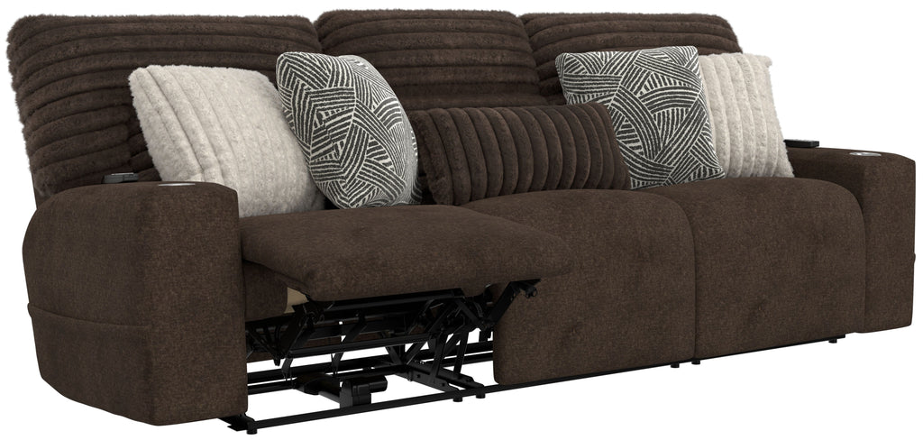 Zen - Power Reclining Sofa With CR3 Heat/Massage/Zero Gravity - Chocolate by Unique Piece Furniture