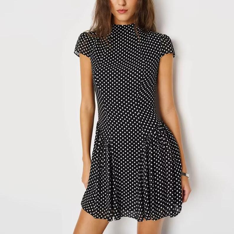 Women Polka Dot Waist Controlled Dress by Ragazza
