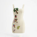 Sexy Three Dimensional Pattern Decoration Slim Short Sling Bandage One Piece Dress by Ragazza