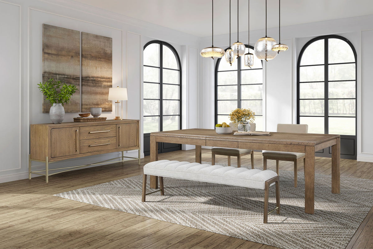 Dining Table With Leaf - Light Brown by Unique Piece Furniture