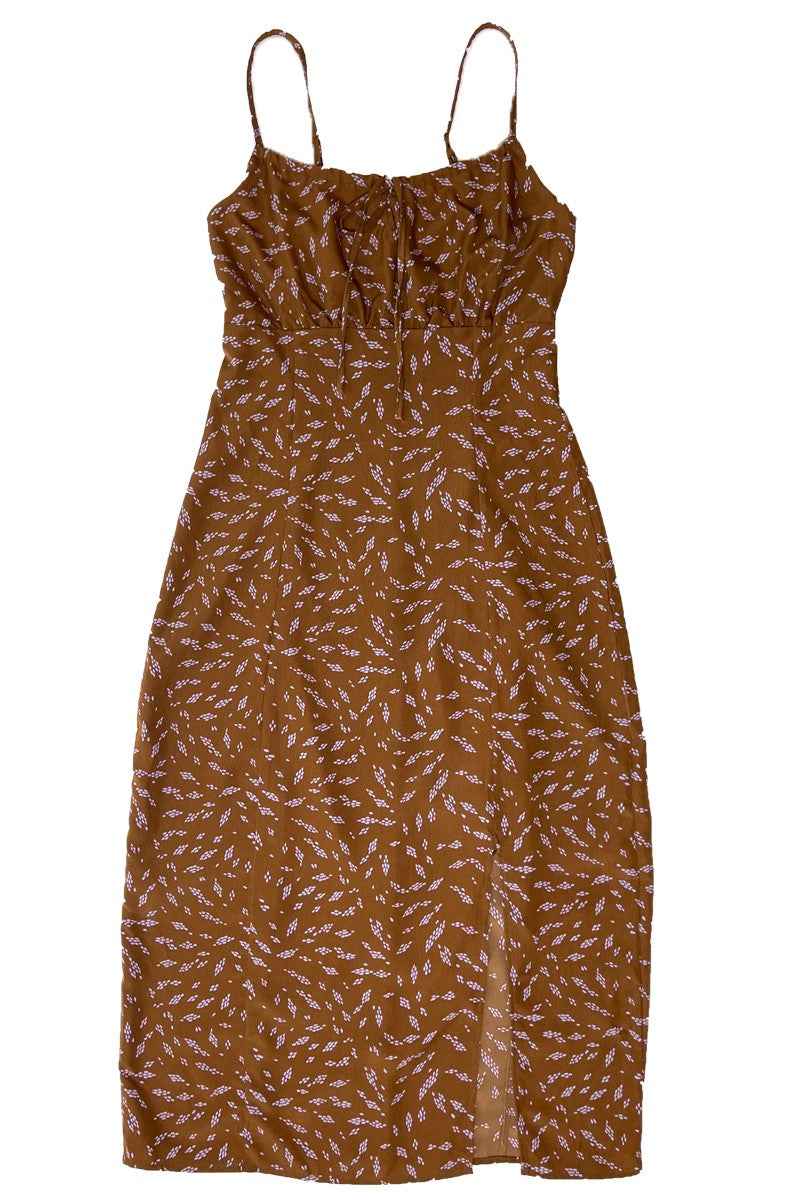 Front Side Slit Maxi Dress by Miss Sparkling