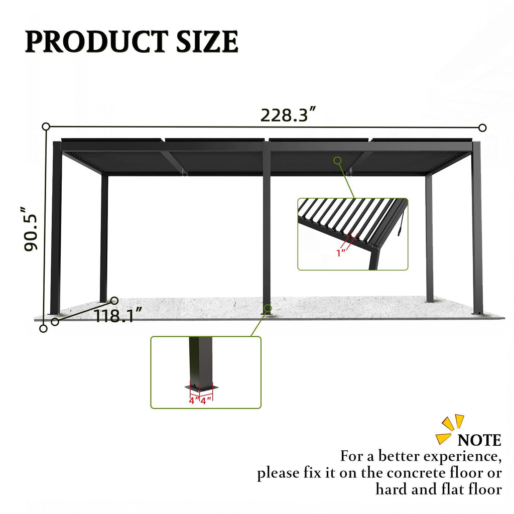 Louver Pergola Aluminium Frame & Louvers by Unique Piece Furniture