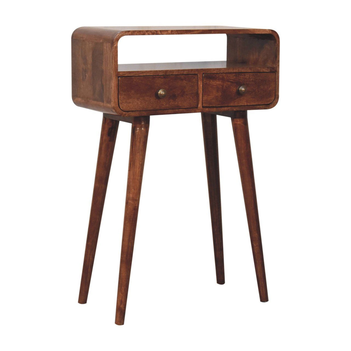 Solid Wood Curved Console Table by Unique Piece Furniture