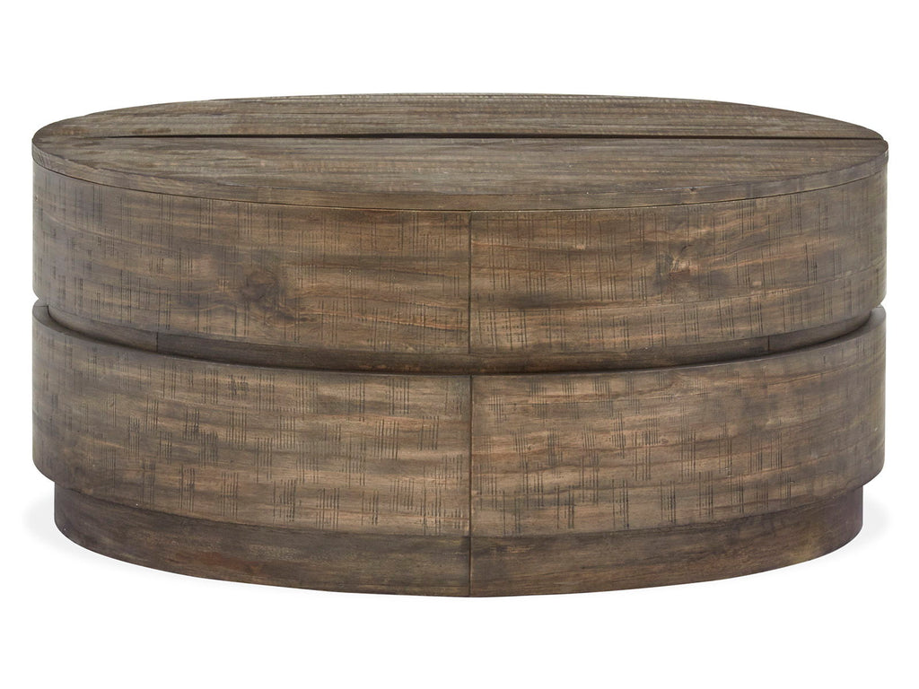 Baisden - Round Lift Top Cocktail Table With Casters - Tobacco by Unique Piece Furniture