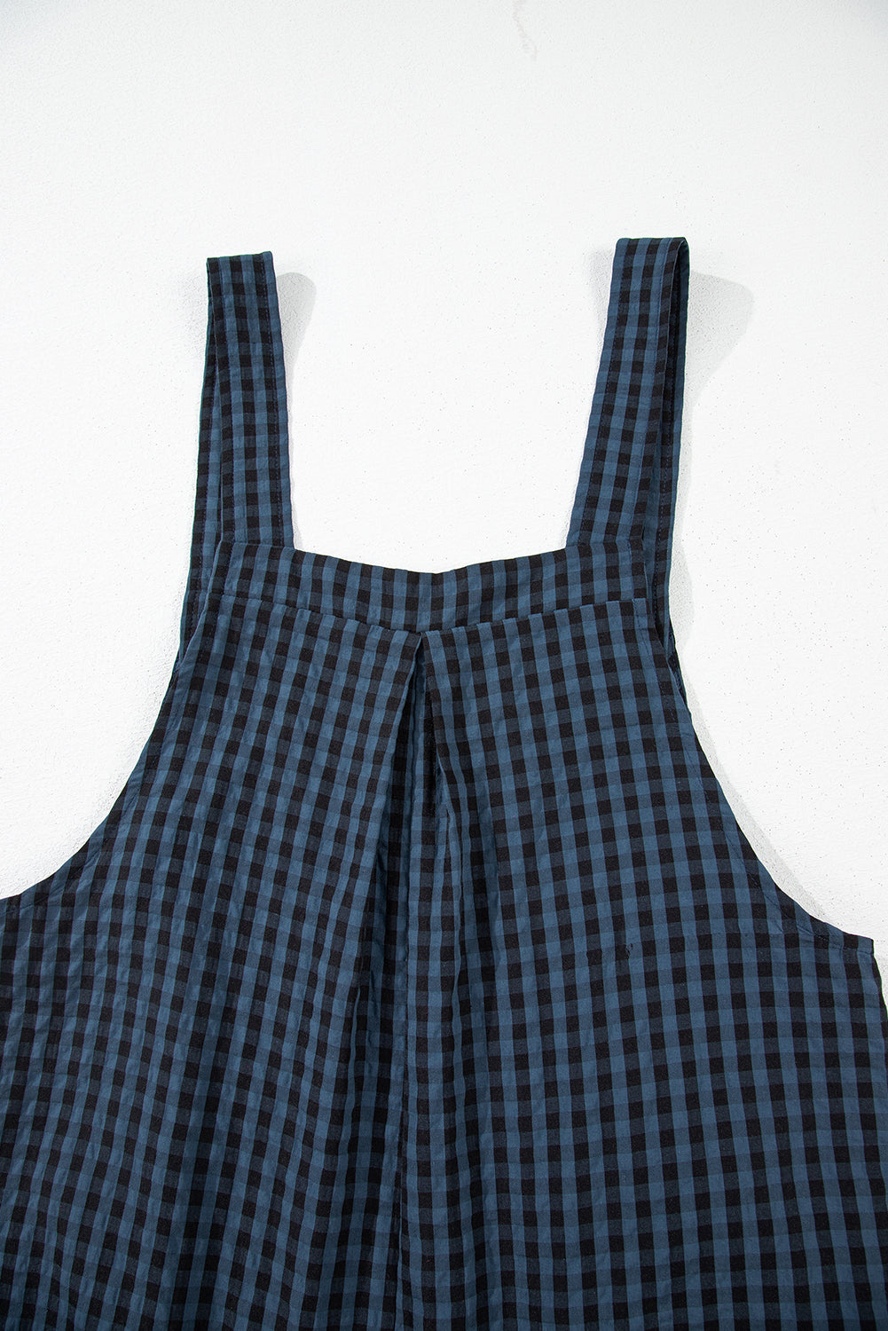 Sail Blue Plaid Print Buttoned Pocketed High Waist Overall by Wild and Free Boutique