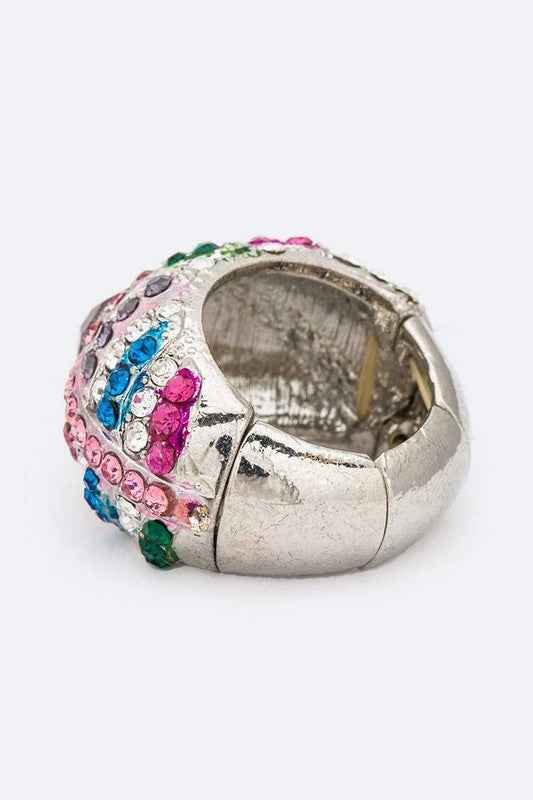 Crystal Feather Stretch Ring by Wild and Free Boutique