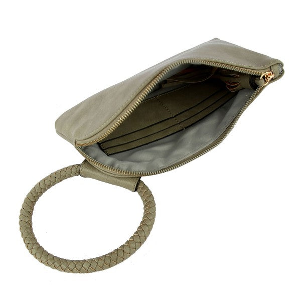 Fashion Cuff Handle Tassel Wristlet Clutch by Wild and Free Boutique