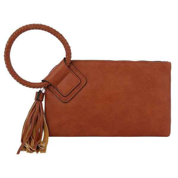 Fashion Cuff Handle Tassel Wristlet Clutch by Wild and Free Boutique