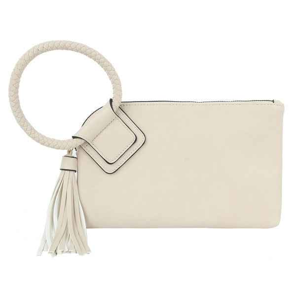 Fashion Cuff Handle Tassel Wristlet Clutch by Wild and Free Boutique