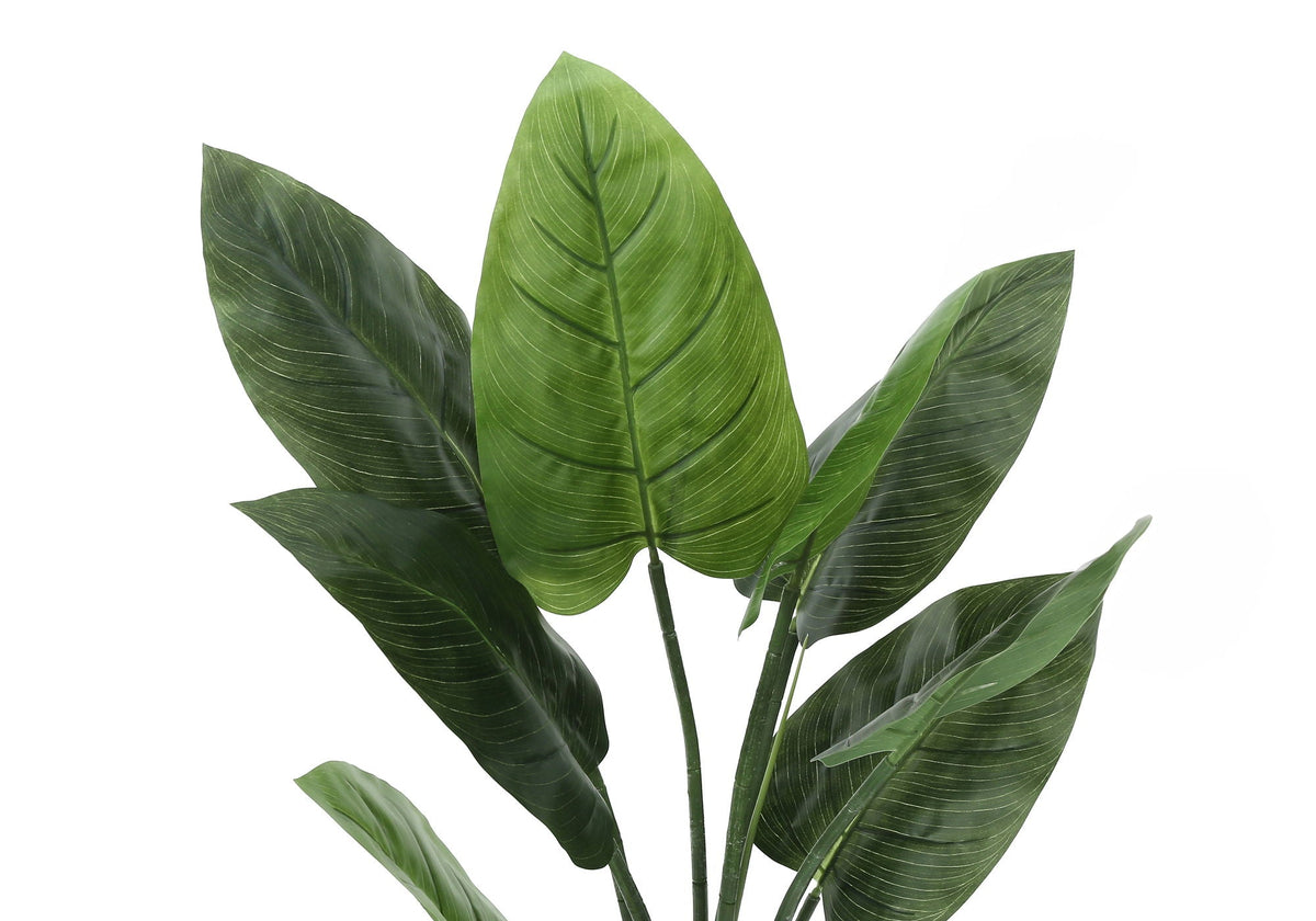 37" Tall, Artificial Plant, Aureum Tree, Indoor, Faux, Fake, Floor, Greenery, Potted, Real Touch, Decorative - Green / Black by Unique Piece Furniture
