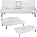Convertible Sofa Bed With Cup Holders And Adjustable Back by ShipItFurniture