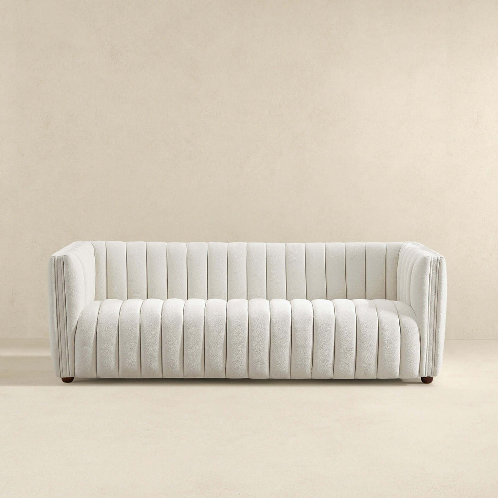 April - Mid-Century Modern Luxury Tight Back Boucle Couch by Unique Piece Furniture