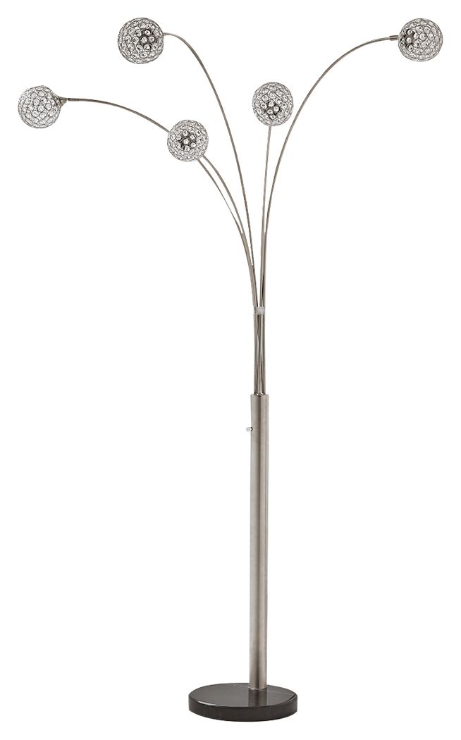 Winter - Metal Arc Lamp - Silver Finish by Unique Piece Furniture
