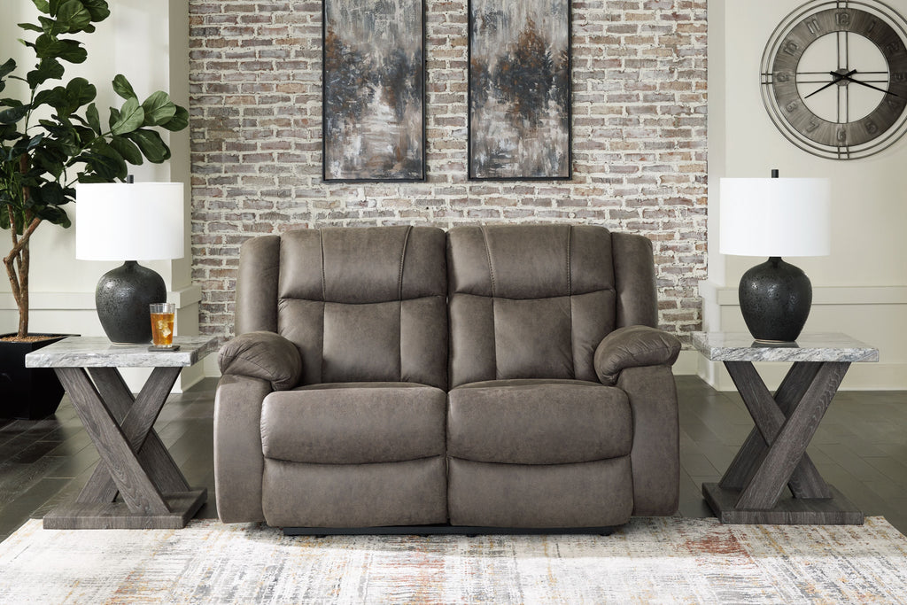 First Base - Reclining Loveseat - Gunmetal by Unique Piece Furniture