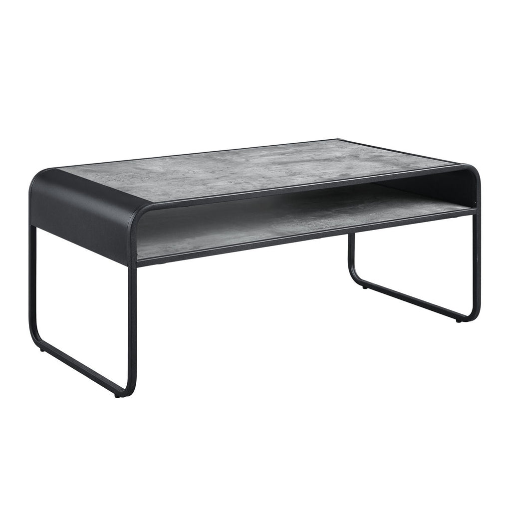 Raziela - Concrete Coffee Table - Black / Gray by Unique Piece Furniture