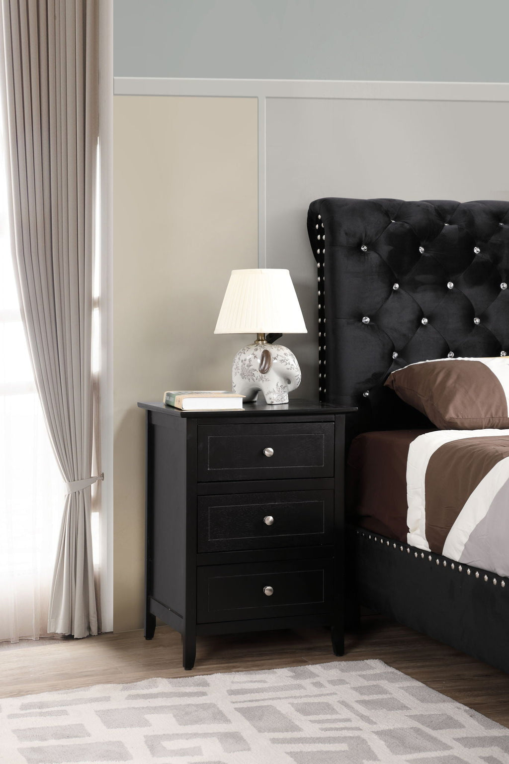Daniel - 3 Drawer Nightstand by Unique Piece Furniture