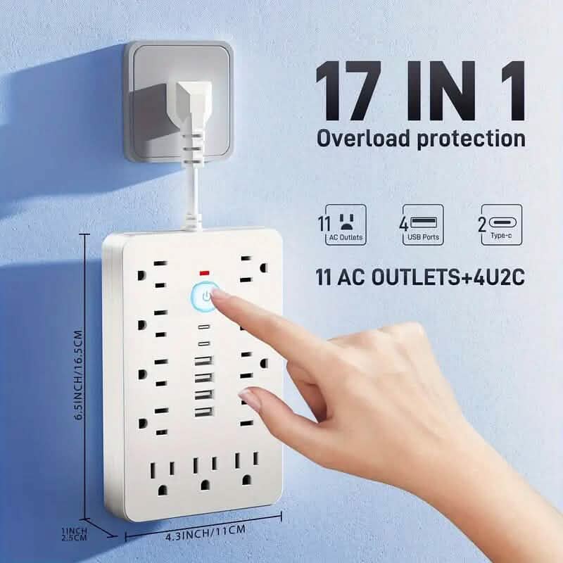 17-in-1 Power Strip with Overload Protection by DailySale
