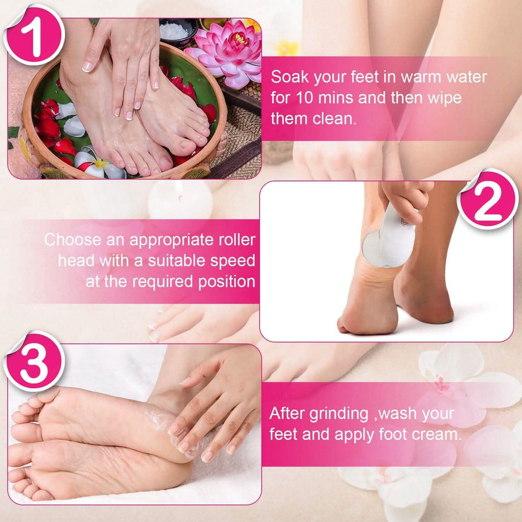 17-Pieces Set: Electric Foot Callus Remover with Vacuum Foot Grinder Rechargeable by DailySale