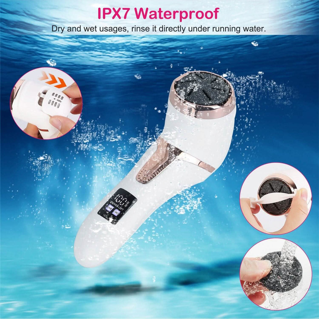 17-Pieces Set: Electric Foot Callus Remover with Vacuum Foot Grinder Rechargeable by DailySale