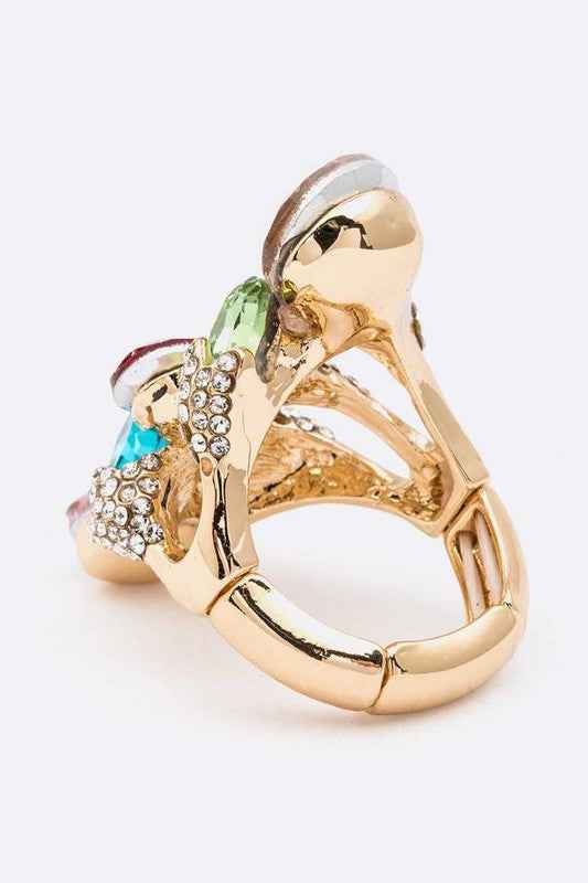 Crystal Iconic Stretch Ring by Wild and Free Boutique