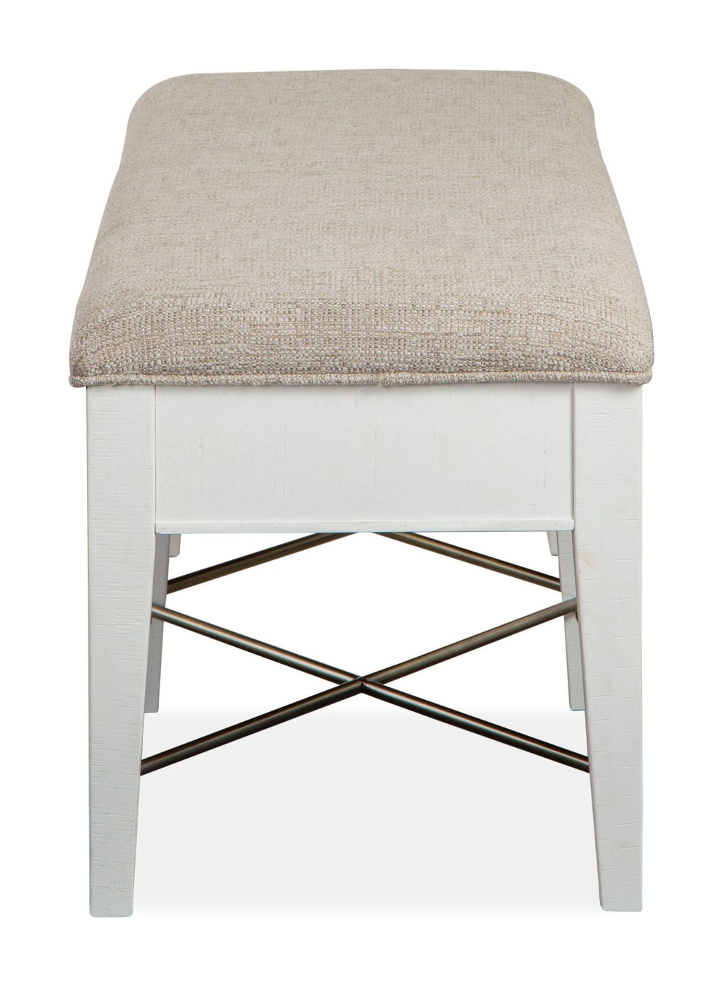 Heron Cove - Bench With Upholstered Seat - Chalk White by Unique Piece Furniture