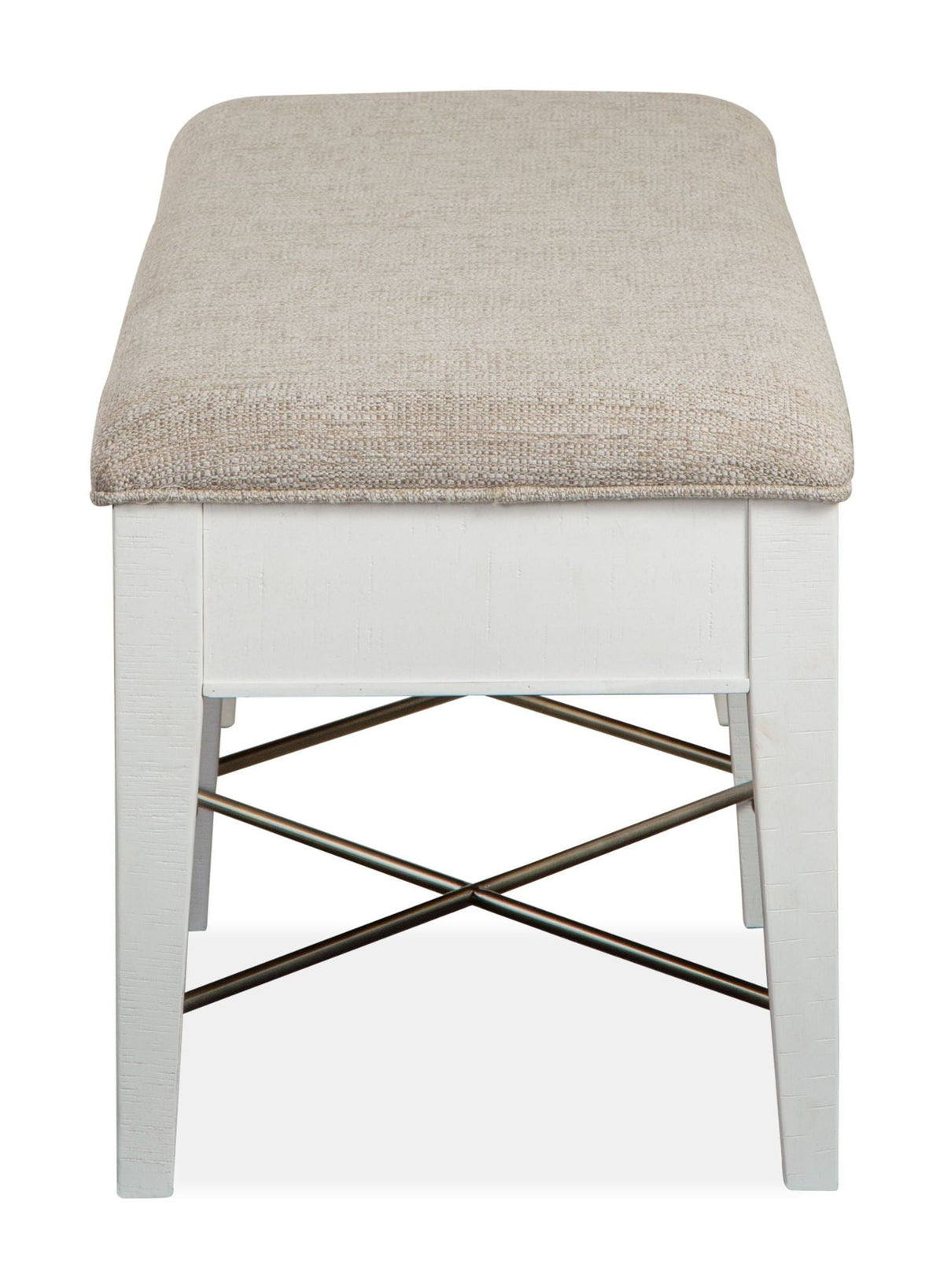 Heron Cove - Bench With Upholstered Seat - Chalk White by Unique Piece Furniture