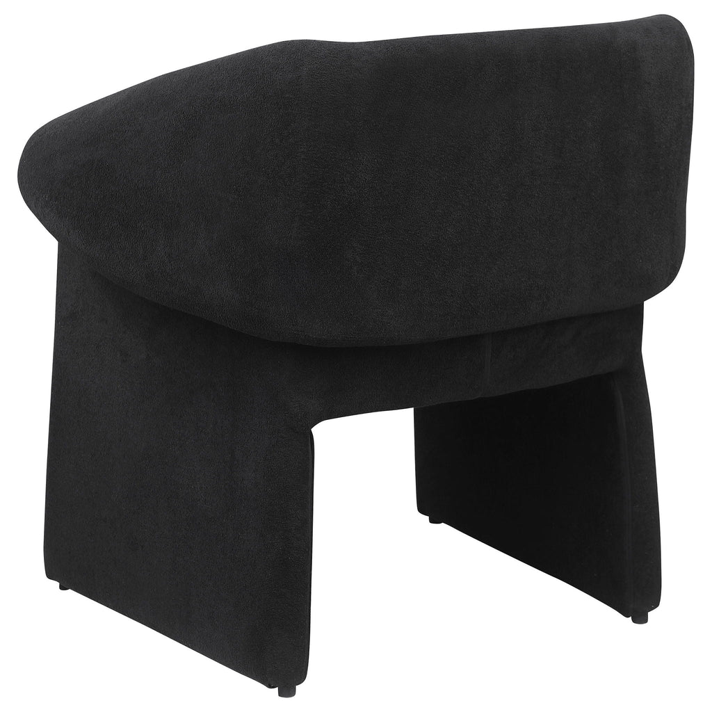 Ramsey Upholstered Sloped Arm Accent Chair Black by Unique Piece Furniture