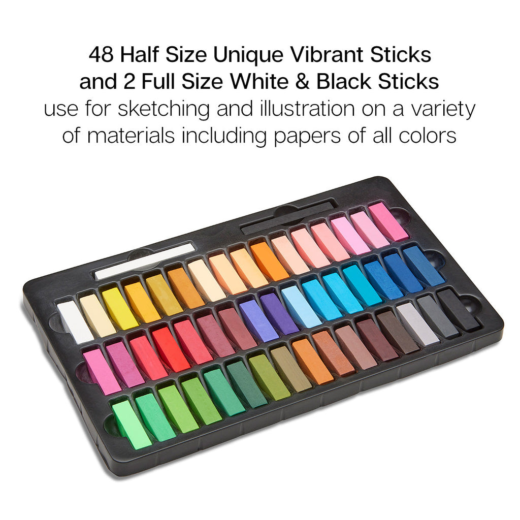 Soft Square Pastels Half Sticks 50 pc by KINGART